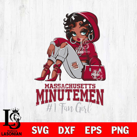 Massachusetts Minutemen #1 beauty Black Fan Girl, Svg Eps Dxf Png File, Digital Download