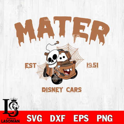 Mater est 1951 Disney cars SVG DXF EPS PNG FILE,Halloween File Cut,Disney Digital Download,Instant Download, Silhouette