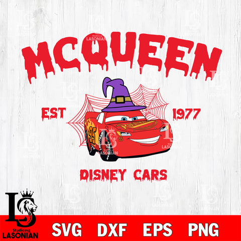 McQueen est 1977 Disney cars SVG DXF EPS PNG FILE,Halloween File Cut,Disney Digital Download,Instant Download, Silhouette