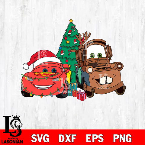 Mc macqueen christmas SVG DXF EPS PNG FILE, Disney svg ,Christmas Digital Download,Instant Download, Silhouette