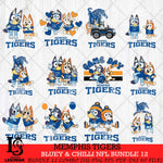 Memphis Tigers Bluey & Bingo Bundle 12 SVG Svg Eps Dxf Png File, Bundle NCAA svg, Digital Download, Instant Download