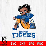 Memphis Tigers Betty Boop Black Fan Girl Svg Eps Dxf Png File, Digital Download, Instant Download