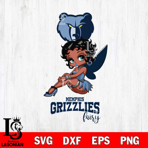 Memphis Grizzlies Beauty Black Fairy Betty Boop