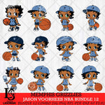 Memphis Grizzlies Betty Boop NBA Bundle 12 SVG Svg Eps Dxf Png File,Bundle NBA svg, Digital Download, Instant Download