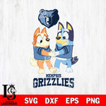 Memphis Grizzlies Bluey Chilli Dance Svg Eps Dxf Png File, Digital Download, Instant Download