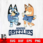 Memphis Grizzlies Bluey Chilli Sport Svg Eps Dxf Png File, Digital Download, Instant Download