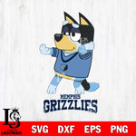 Memphis Grizzlies Bluey Dad Dance Svg Eps Dxf Png File, Digital Download, Instant Download