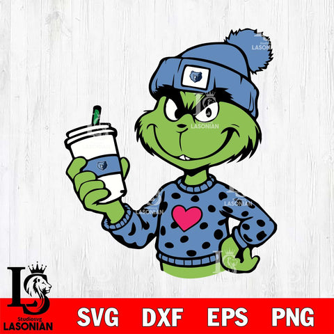 Memphis Grizzlies Boujee Grinch 11 Svg Eps Dxf Png File, Digital Download, Instant Download