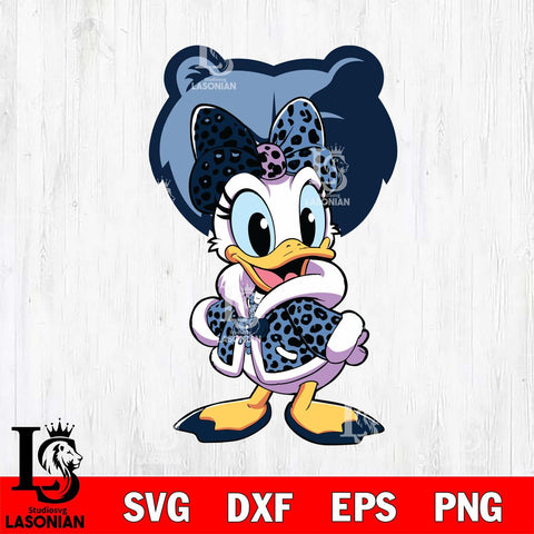 Memphis Grizzlies Fancy Daisy Duck Disney Svg Eps Dxf Png File, Digital Download, Instant Download