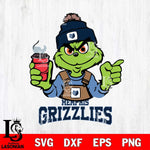 Memphis Grizzlies Grinch with coffee Svg Eps Dxf Png File, Digital Download, Instant Download