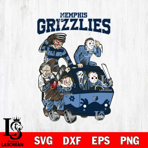 Memphis Grizzlies Jason Voorhees Horror 10 Svg Eps Dxf Png File, NBA svg, Digital Download, Instant Download