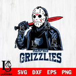 Memphis Grizzlies Jason Voorhees Horror 12 Svg Eps Dxf Png File, NBA svg, Digital Download, Instant Download