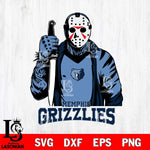 Memphis Grizzlies Jason Voorhees Horror 3 Svg Eps Dxf Png File, NBA svg, Digital Download, Instant Download