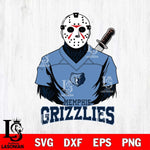Memphis Grizzlies Jason Voorhees Horror 4 Svg Eps Dxf Png File, NBA svg, Digital Download, Instant Download