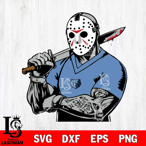 Memphis Grizzlies Jason Voorhees Horror 6 Svg Eps Dxf Png File, NBA svg, Digital Download, Instant Download