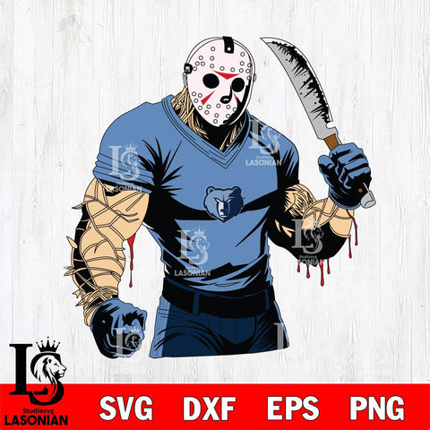 Memphis Grizzlies Jason Voorhees Horror 8 Svg Eps Dxf Png File, NBA svg, Digital Download, Instant Download
