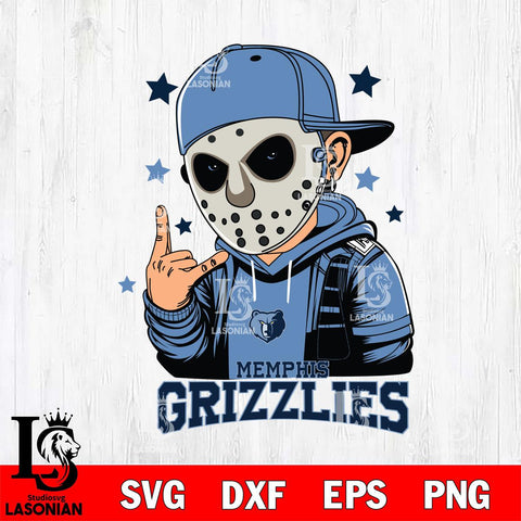 Memphis Grizzlies Jason Voorhees Horror 9 Svg Eps Dxf Png File, NBA svg, Digital Download, Instant Download
