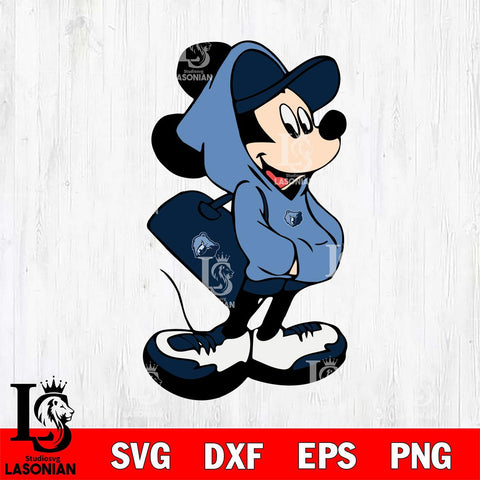 Memphis Grizzlies Mickey Svg Eps Dxf Png File, Digital Download