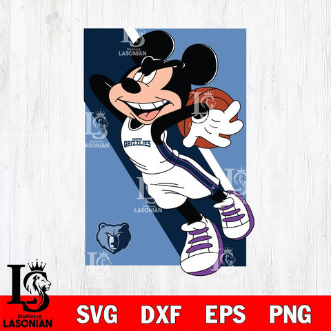 Memphis Grizzlies Mickey Minne 6 Nba Svg Eps Dxf Png File, NBA svg, Digital Download, Instant Download