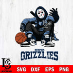 Memphis Grizzlies NBA Jason Voorhees Halloween SVG Svg Eps Dxf Png File, Digital Download, Instant Download