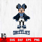 Memphis Grizzlies Style Minnie Disney Svg Eps Dxf Png File, Digital Download, Instant Download