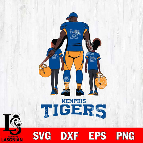 Memphis Tigers 3 Father and son Rugby SVG DXF EPS PNG FILE,NCAA SVG, Father day Digital Download,Instant Download, Silhouette