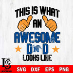 Memphis Tigers Awesome Dad Looks like Svg Eps Dxf Png File, Digital Download, Instant Download