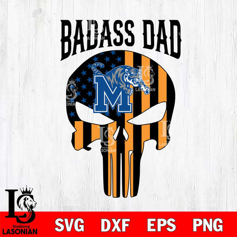 Memphis Tigers Badass Dad Svg Eps Dxf Png File, Digital Download, Instant Download