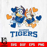 Memphis Tigers Bluey & Bingo 10 Svg Eps Dxf Png File, NCAA svg, Digital Download, Instant Download