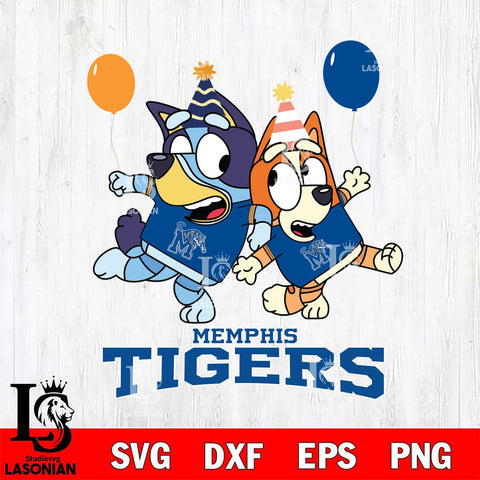 Memphis Tigers Bluey & Bingo 2 Svg Eps Dxf Png File, NCAA svg, Digital Download, Instant Download