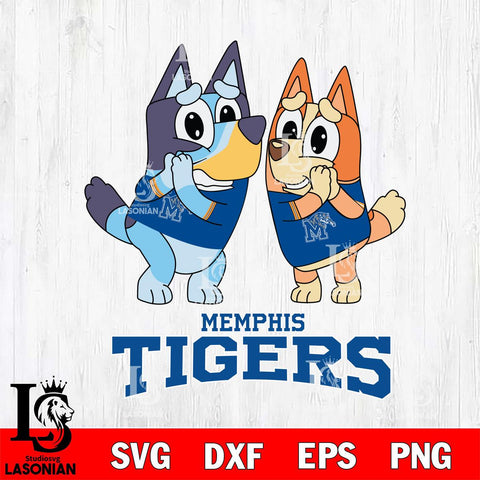 Memphis Tigers Bluey & Bingo 5 Svg Eps Dxf Png File, NCAA svg, Digital Download, Instant Download