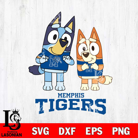Memphis Tigers Bluey & Bingo 6 Svg Eps Dxf Png File, NCAA svg, Digital Download, Instant Download