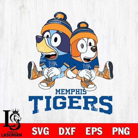 Memphis Tigers Bluey & Bingo 8 Svg Eps Dxf Png File, NCAA svg, Digital Download, Instant Download
