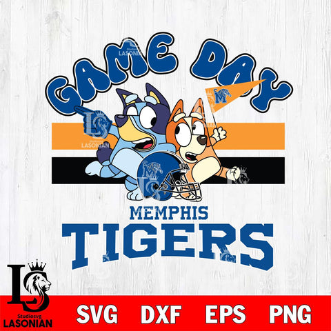 Memphis Tigers Bluey & Bingo 9 Svg Eps Dxf Png File, NCAA svg, Digital Download, Instant Download