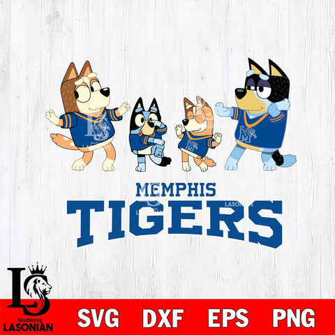 Memphis Tigers Bluey Dance Squats Svg Eps Dxf Png File, Digital Download, Instant Download