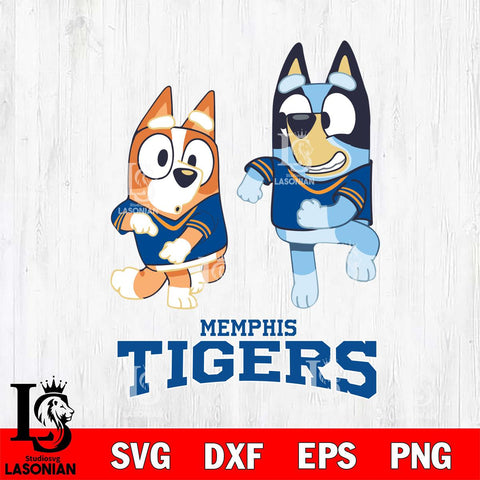 Memphis Tigers Bluey with Chilli Dance Svg Eps Dxf Png File, Digital Download, Instant Download