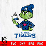 Memphis Tigers Boujee Grinch Heart Christmas Cut Files Cricut, Svg Dxf Eps Png file, Digital download , Silhouette