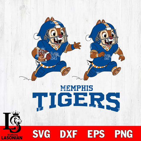 Memphis Tigers Chip & Dale Football Cricut,Christmas SVG DXF EPS PNG FILE, NCAA Digital Download,Instant Download, Silhouette