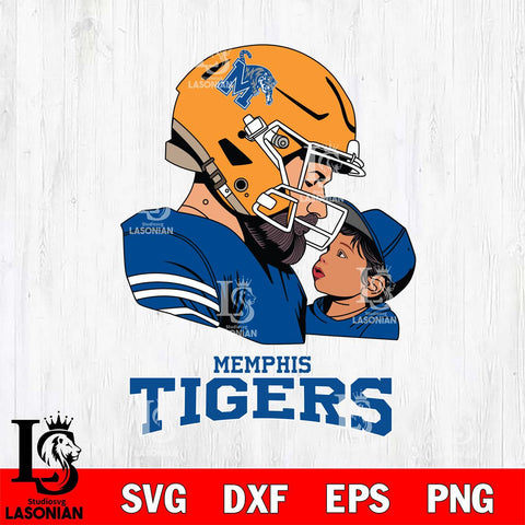 Memphis Tigers Father And Child Rugby SVG DXF EPS PNG FILE,NCAA SVG, Father day Digital Download,Instant Download, Silhouette