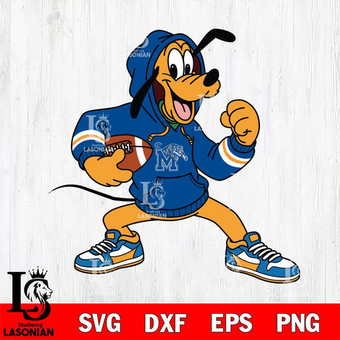 Memphis Tigers Goofy Disney Football Christmas File Cut, NCAA SVG DXF EPS PNG FILE, Digital Download , Criucut , Silhouette