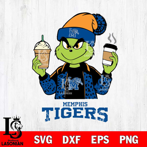 Memphis Tigers Grinch 2 coffee Svg Eps Dxf Png File, Digital Download, Instant Download