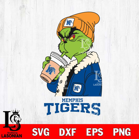 Memphis Tigers Grinch Bougie Football Svg Eps Dxf Png File, Digital Download, Instant Download