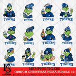 Memphis Tigers Grinch Christmas NCAA Bundle 12 Svg Eps Dxf Png File,Cricut files, Digital Download, Instant Download