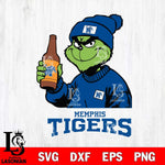 Memphis Tigers Grinch Drinking Beer Christmas Cut Files Cricut, Svg Dxf Eps Png file, Digital download , Silhouette