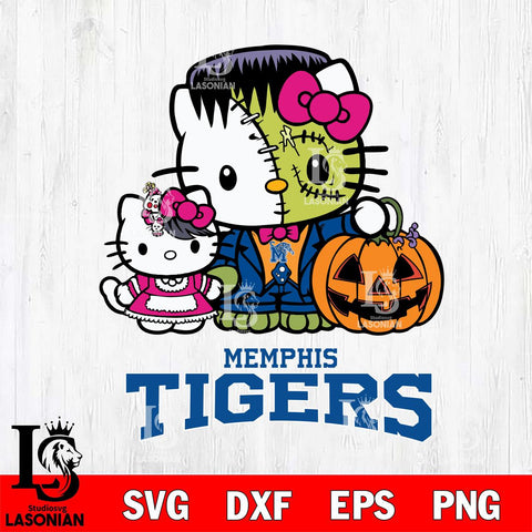 Memphis Tigers Hello Kitty Horror 10 Svg Eps Dxf Png File, Digital Download