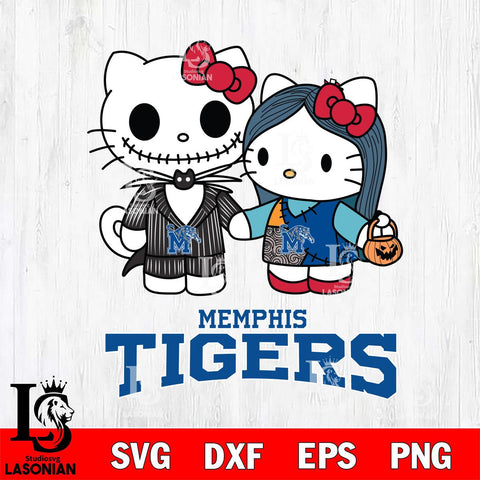 Memphis Tigers Hello Kitty Horror 11 Svg Eps Dxf Png File, Digital Download