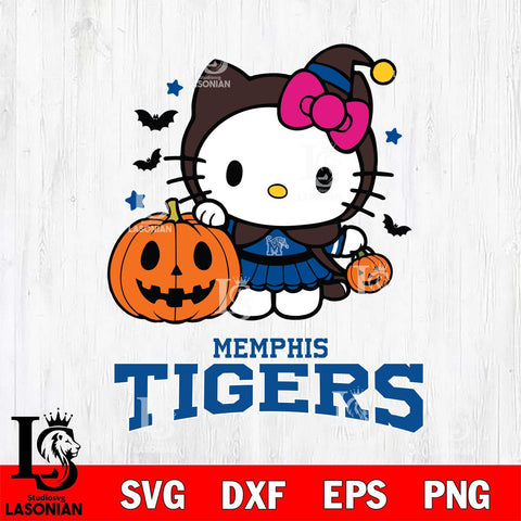 Memphis Tigers Hello Kitty Horror 1 Svg Eps Dxf Png File, Digital Download