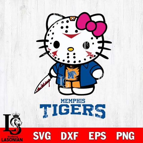 Memphis Tigers Hello Kitty Horror 3 Svg Eps Dxf Png File, Digital Download