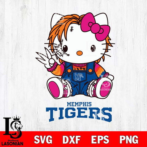 Memphis Tigers Hello Kitty Horror Svg Eps Dxf Png File, Digital Download