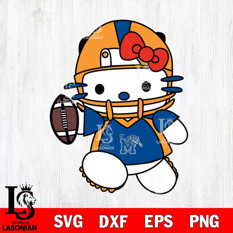 Memphis Tigers Hello Kitty sport 11 Svg Eps Dxf Png File, NCAA svg, Digital Download, Instant Download